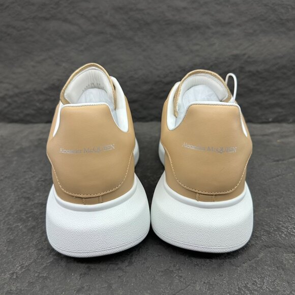 Alexander McQueen White And Tan Leather Casual Sneakers - Picture 8 of 9